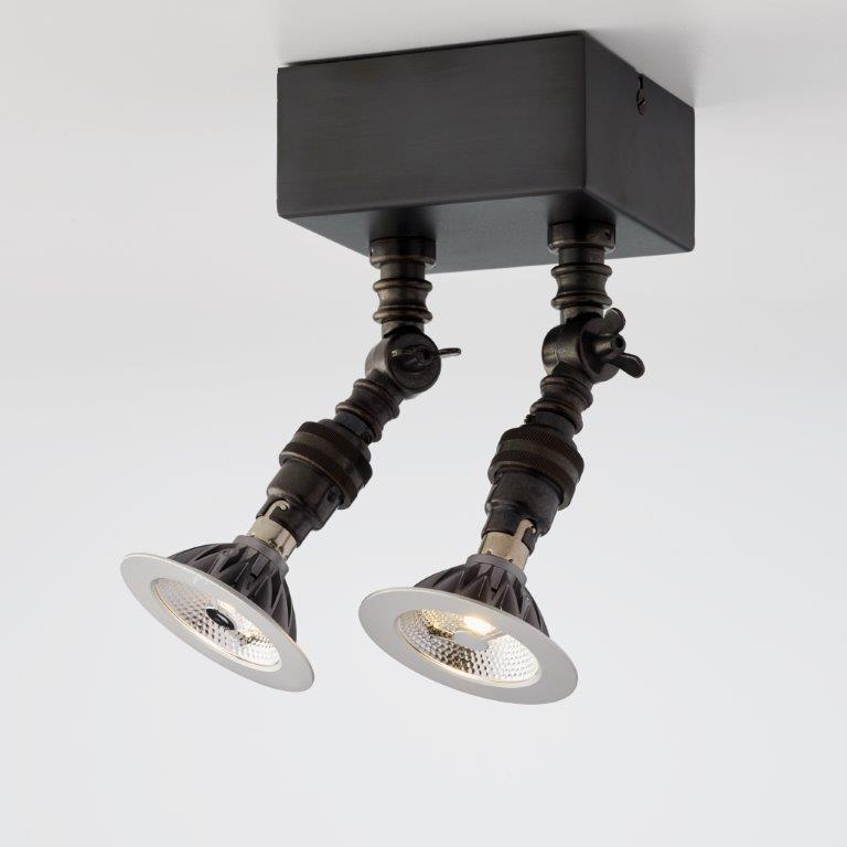 N048 - Lilley Spot Twin Dark Bronze Nautic Collection Tekna Lighting